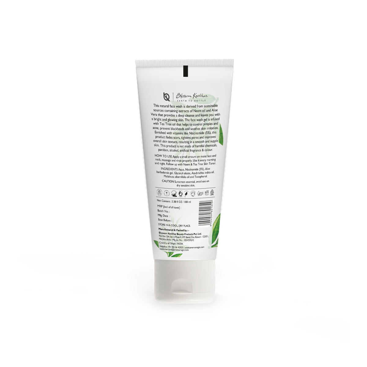 Neem and Tea Tree Niacinamide Face Wash For Oily & Acne Prone Skin